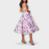 Michaela | Elegantní Midi Šaty z Chiffonu