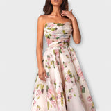 Michaela | Elegantní Midi Šaty z Chiffonu