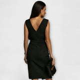 Desi | Šaty s V-výstřihem a rozparkem
