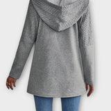 Aria | Texturovaný zip-up kardigan s kapucí