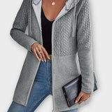 Aria | Texturovaný zip-up kardigan s kapucí