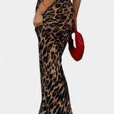 Elena | Maxi úzká sukně s leopardím potiskem