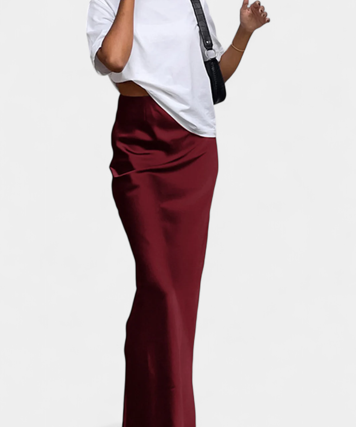 Fable | Maxi užitková sukně s jednoduchým designem a upraveným stylem