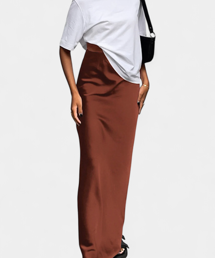 Fable | Maxi užitková sukně s jednoduchým designem a upraveným stylem