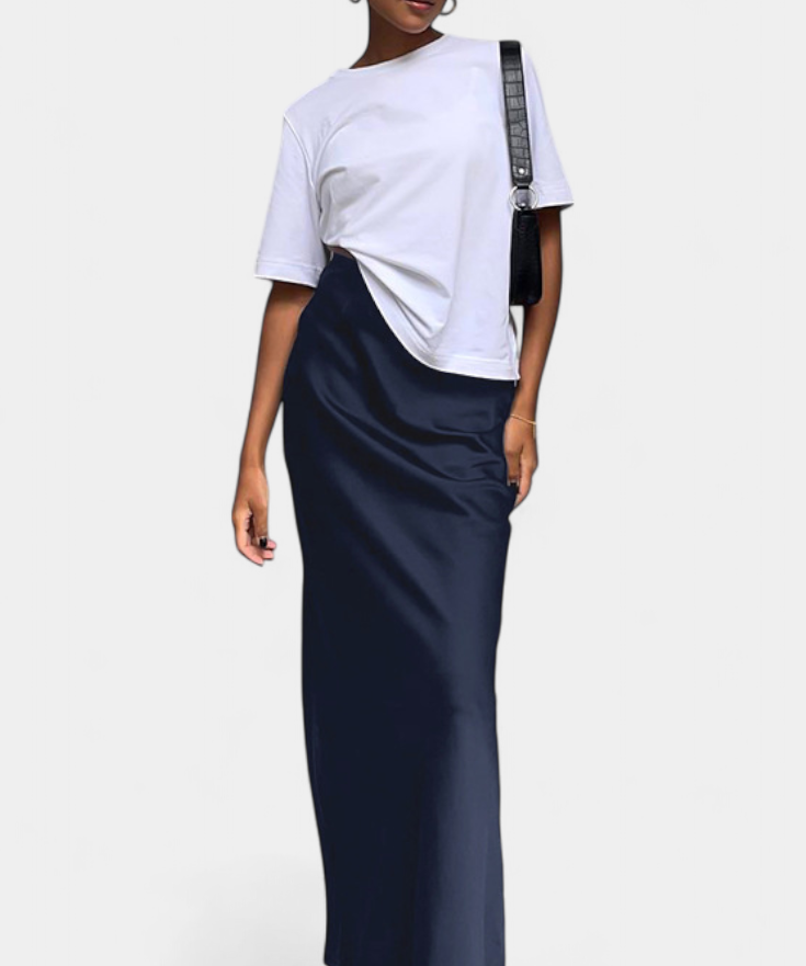 Fable | Maxi užitková sukně s jednoduchým designem a upraveným stylem