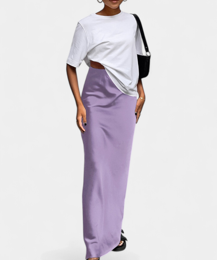 Fable | Maxi užitková sukně s jednoduchým designem a upraveným stylem