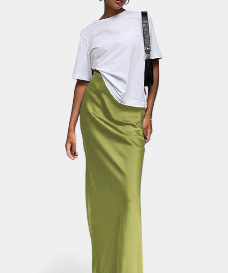 Fable | Maxi užitková sukně s jednoduchým designem a upraveným stylem