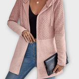 Aria | Texturovaný zip-up kardigan s kapucí