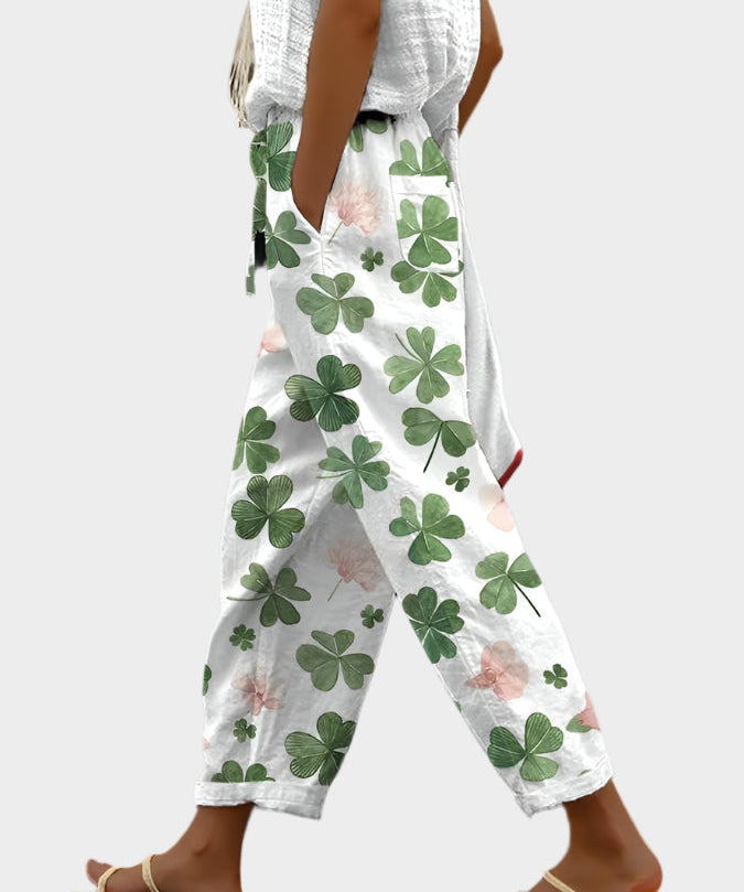 Uvolněné kalhoty s potiskem