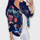 Kaelin | Stylová bomber bunda s květinami